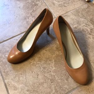 3.5 inch heel with .5 inch wedge sole for comfort